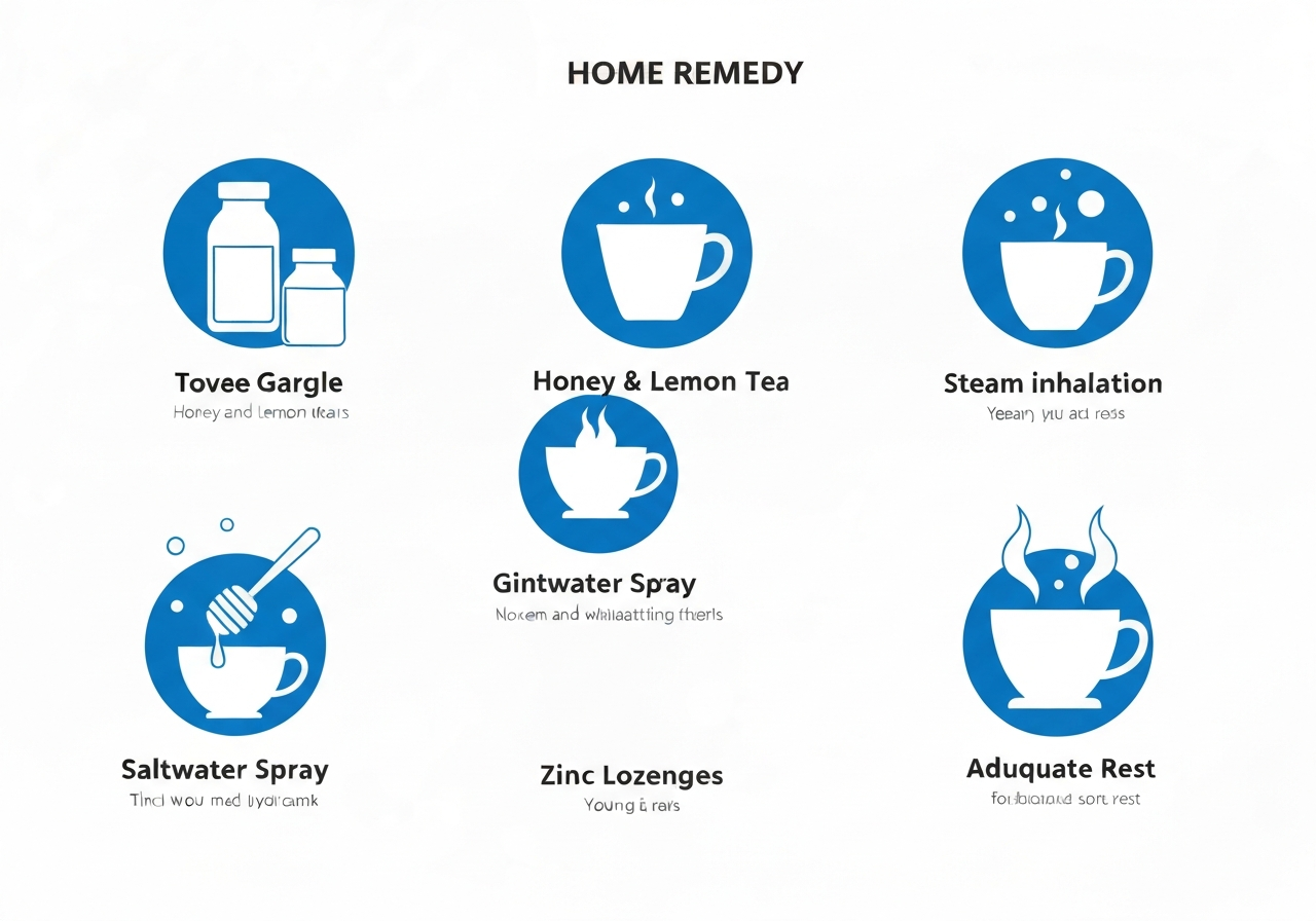 Lista de 7 remedios caseros para el dolor de garganta: sal, miel, jengibre, el vapor, zinc