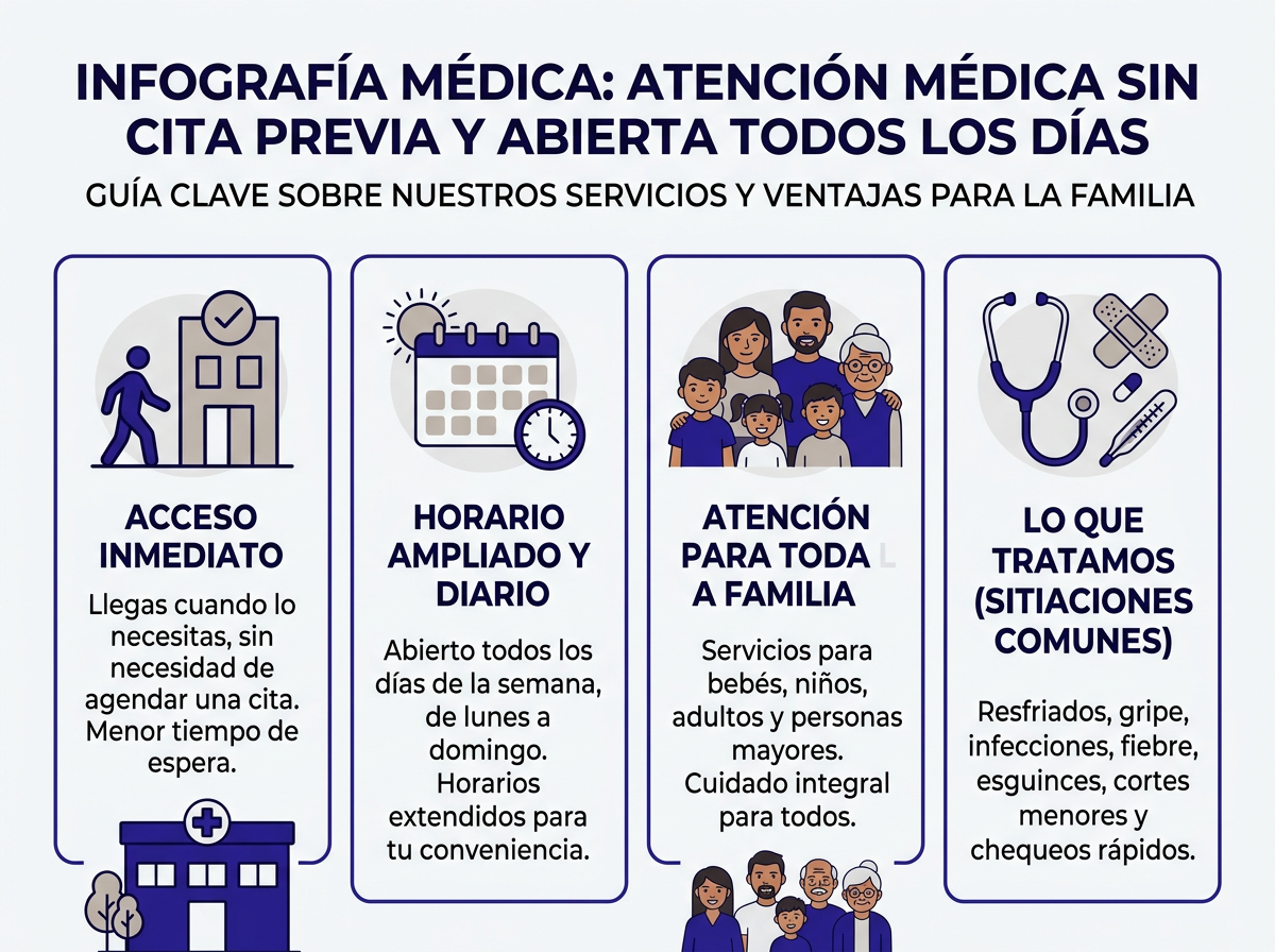Servicios de la clínica abierta hoy en CityHealth San Leandro — lista completa sin cita
