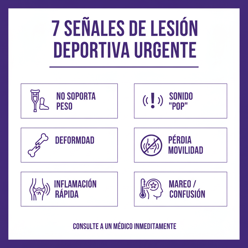 7 señales de lesión deportiva urgente que necesita atención médica hoy
