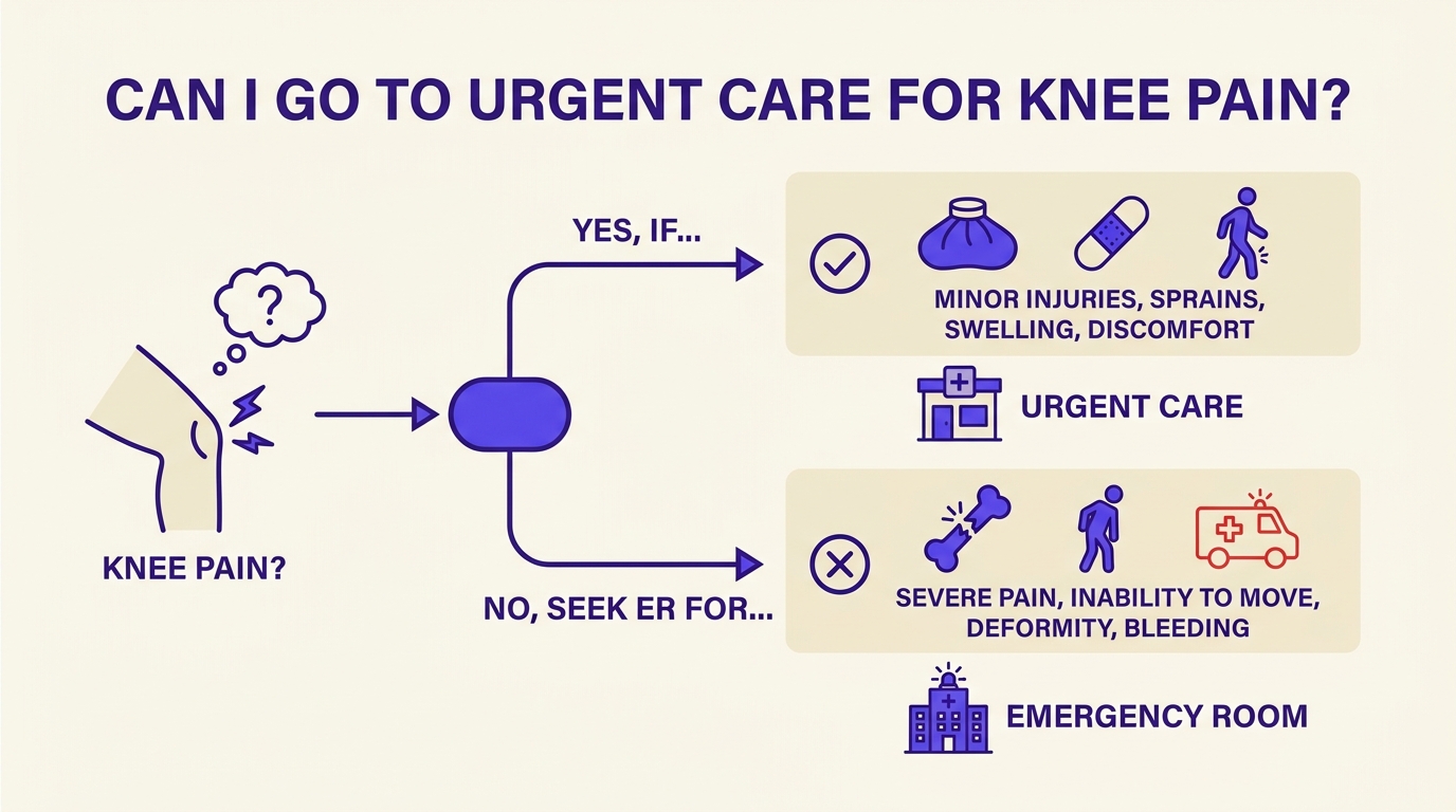 can i go to urgent care for knee pain