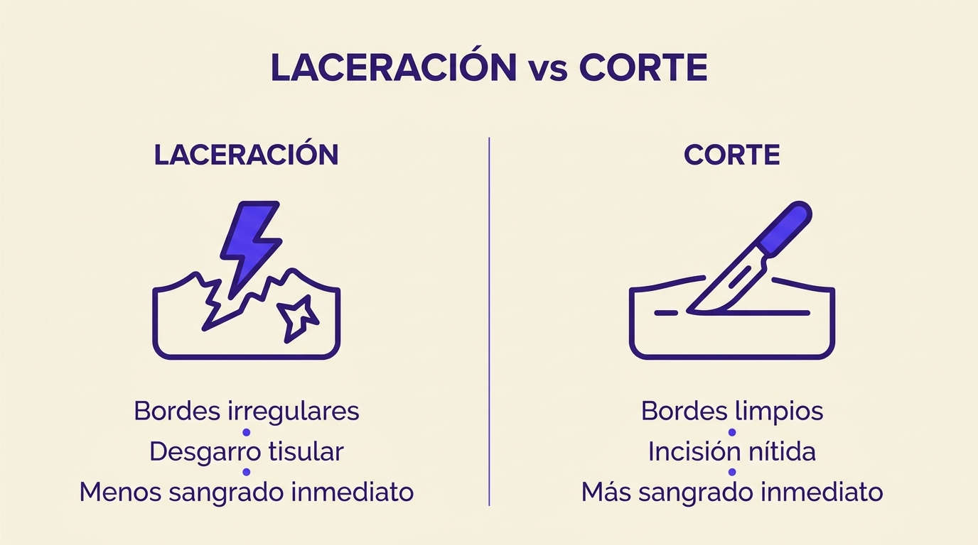 laceracion vs corte