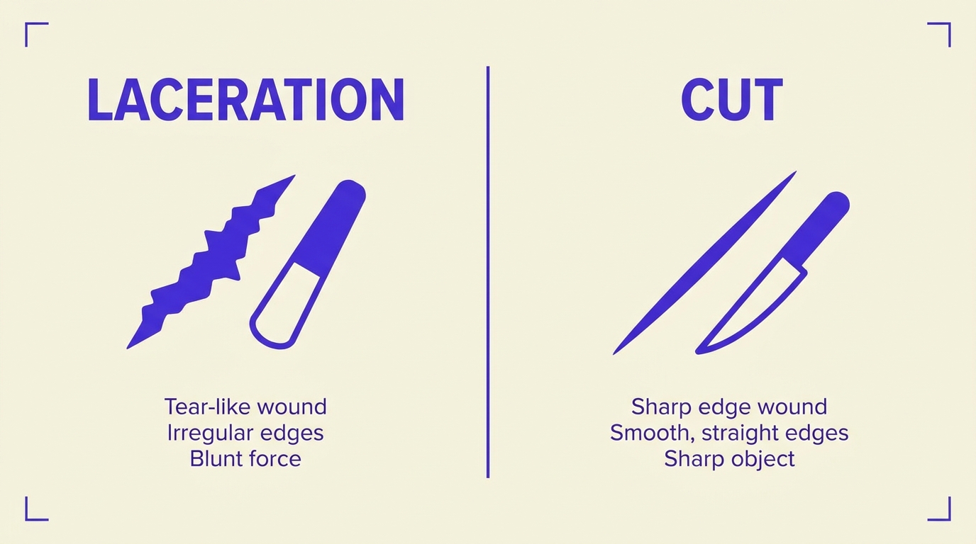 laceration vs cut