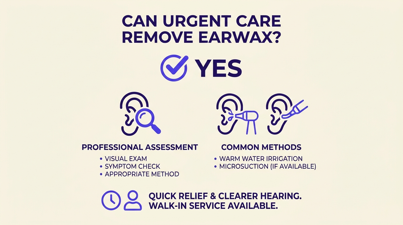 can urgent care remove earwax