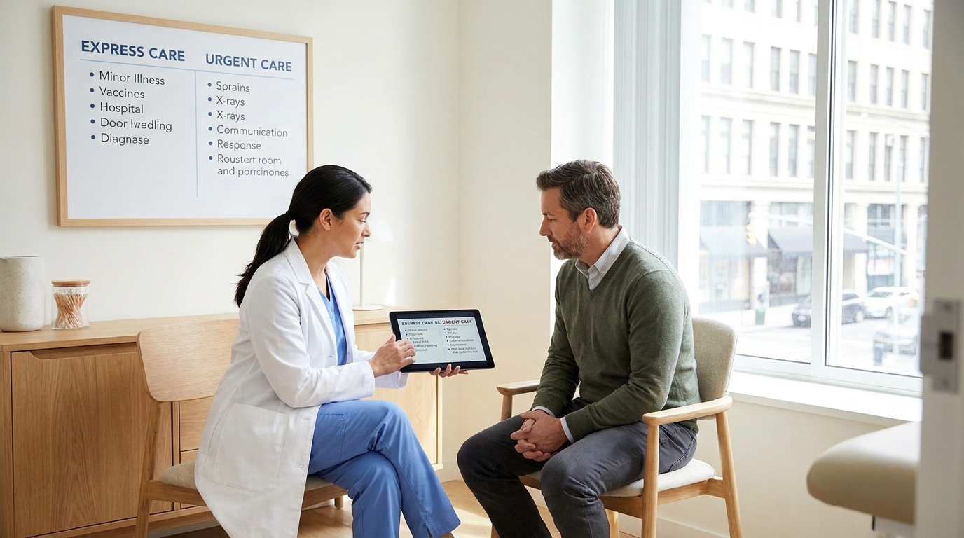 difference between express care and urgent care