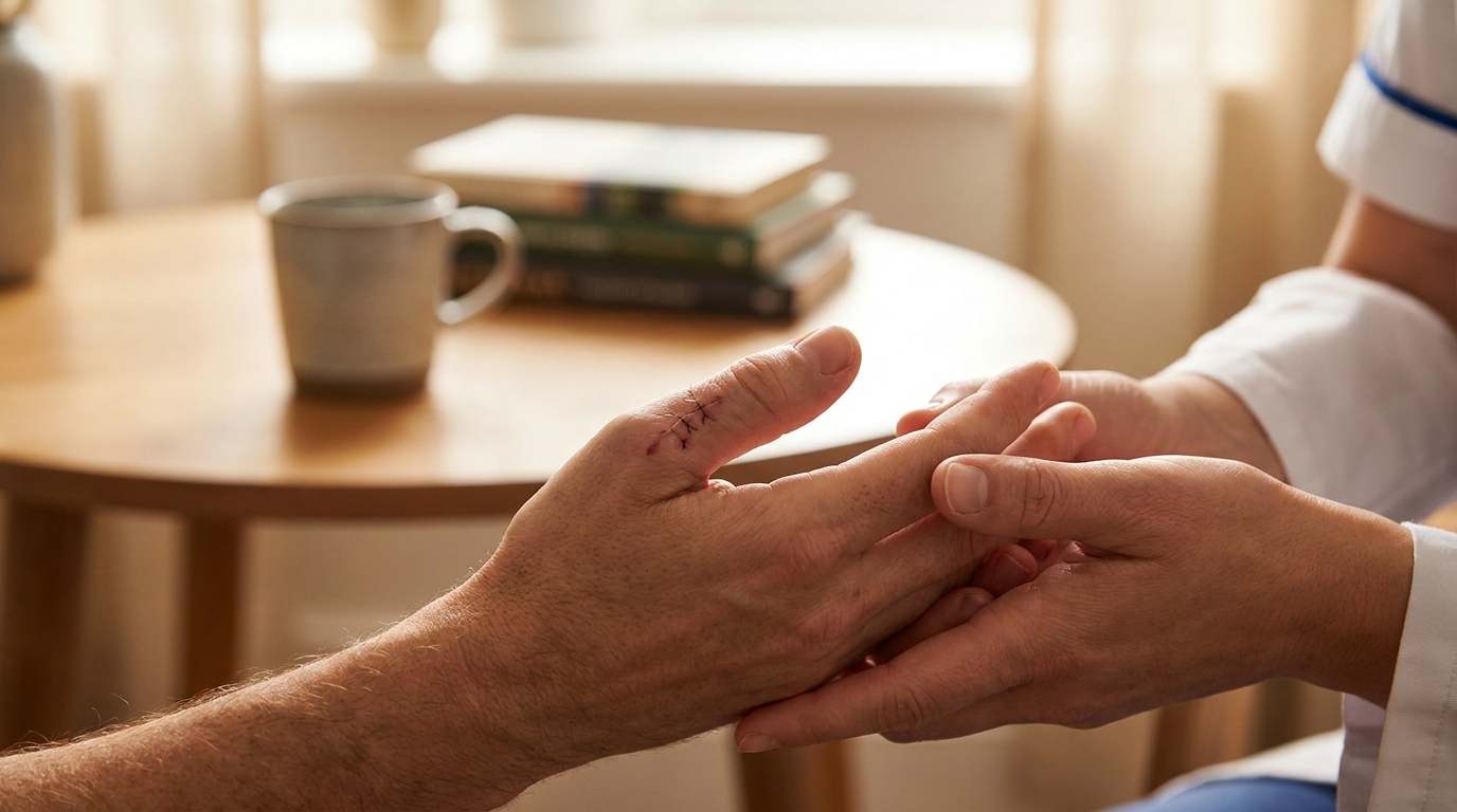 stitches on finger