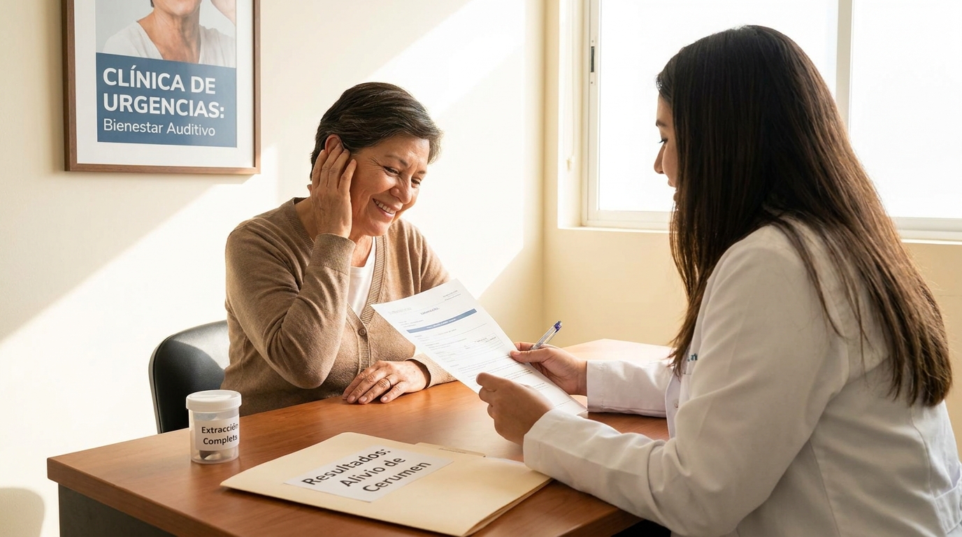 clinica de urgencias remueve cerumen