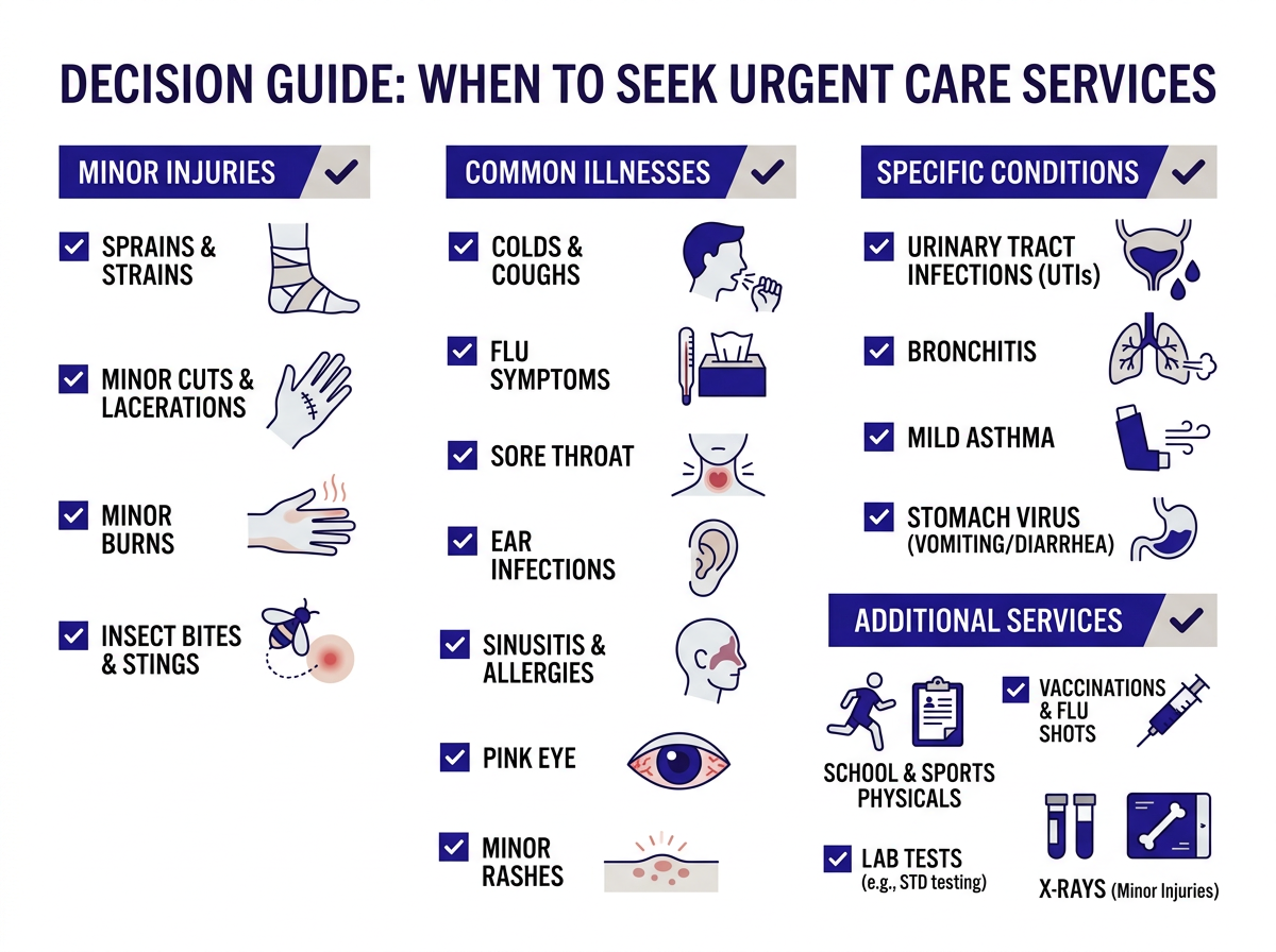 What does urgent care treat - CityHealth Urgent Care walk-in clinic in San Leandro