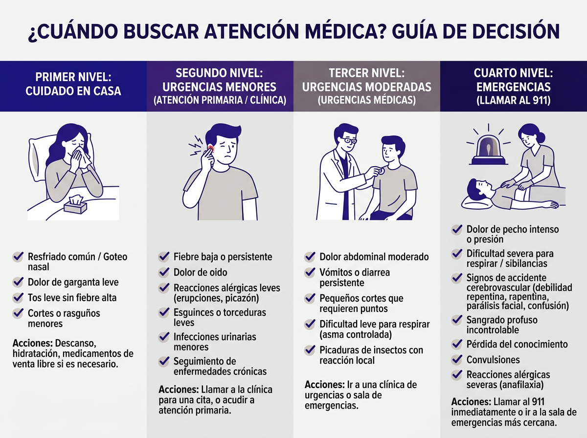 Infografía de opciones de pago en clínica que habla español: Medi-Cal, seguro privado, pago directo