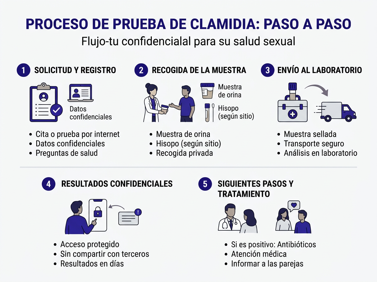 Infografía de quién necesita la prueba de clamidia cerca de mí y cuándo hacérsela