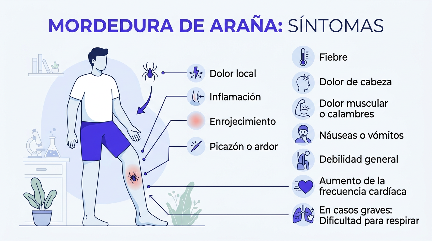 Mordedura de Araña Síntomas: Cuándo Preocuparse y Qué Hacer