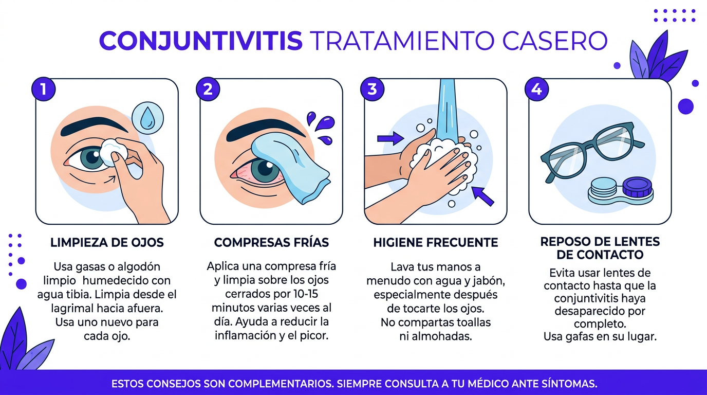 Conjuntivitis Tratamiento Casero: Qué Sí Ayuda y Cuándo Ver a un Doctor
