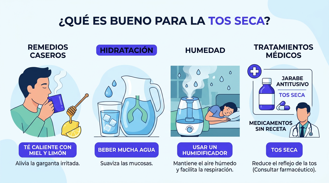 Qué es Bueno para la Tos Seca: Qué Ayuda y Cuándo Buscar Atención Médica