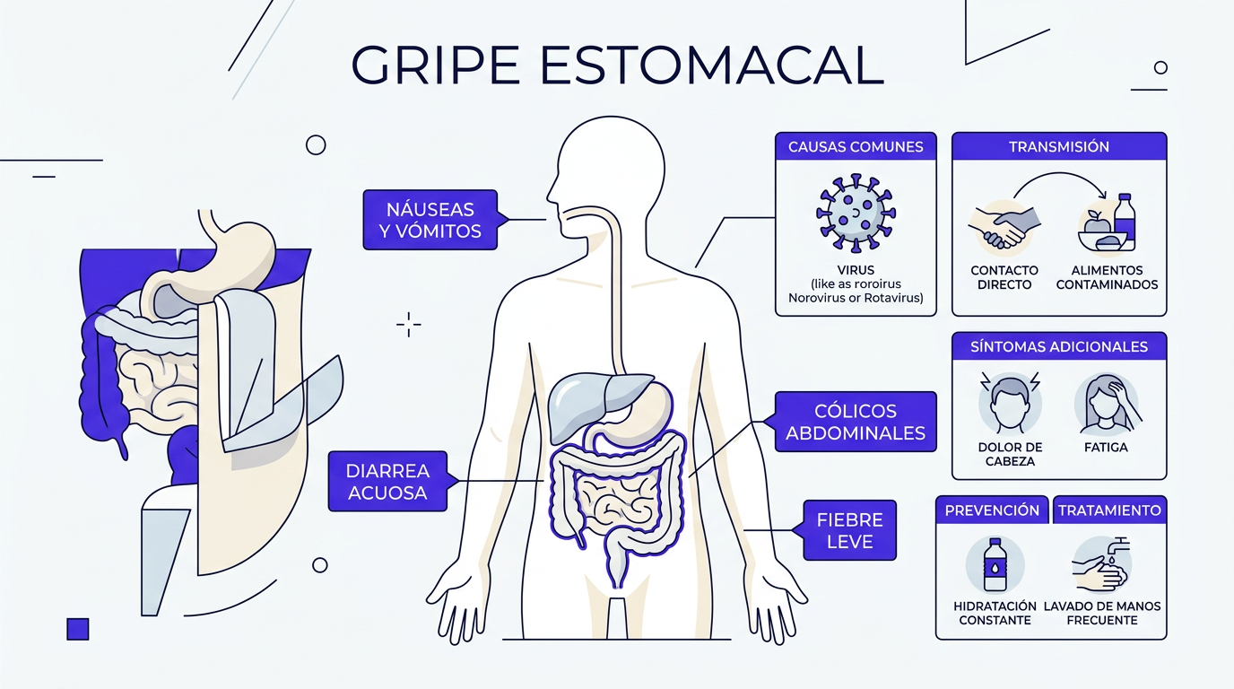 Gripe Estomacal: Síntomas, Cómo Evitar la Deshidratación y Cuándo Buscar Ayuda
