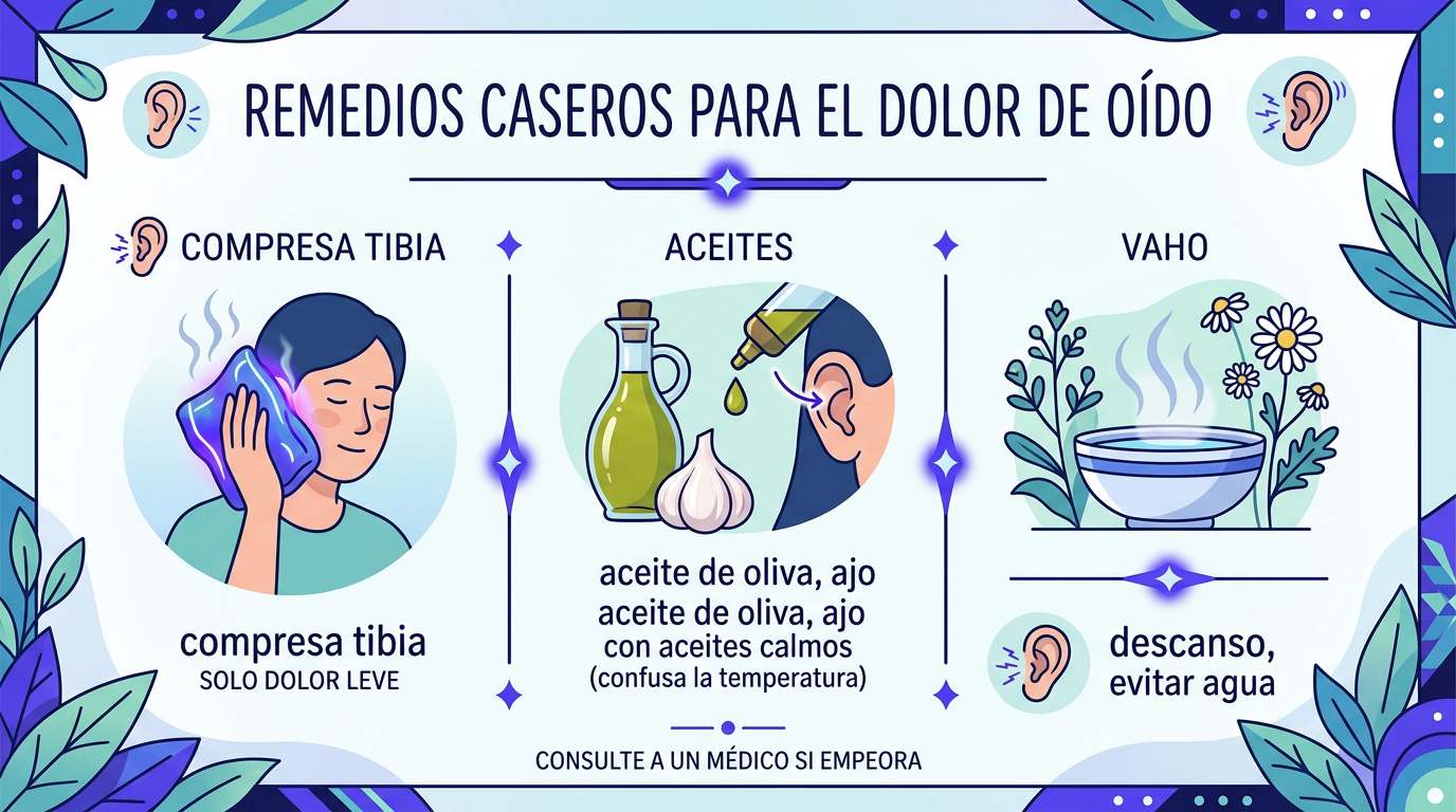 Remedios Caseros para el Dolor de Oído: Qué Sí Ayuda y Cuándo Debes Revisarte