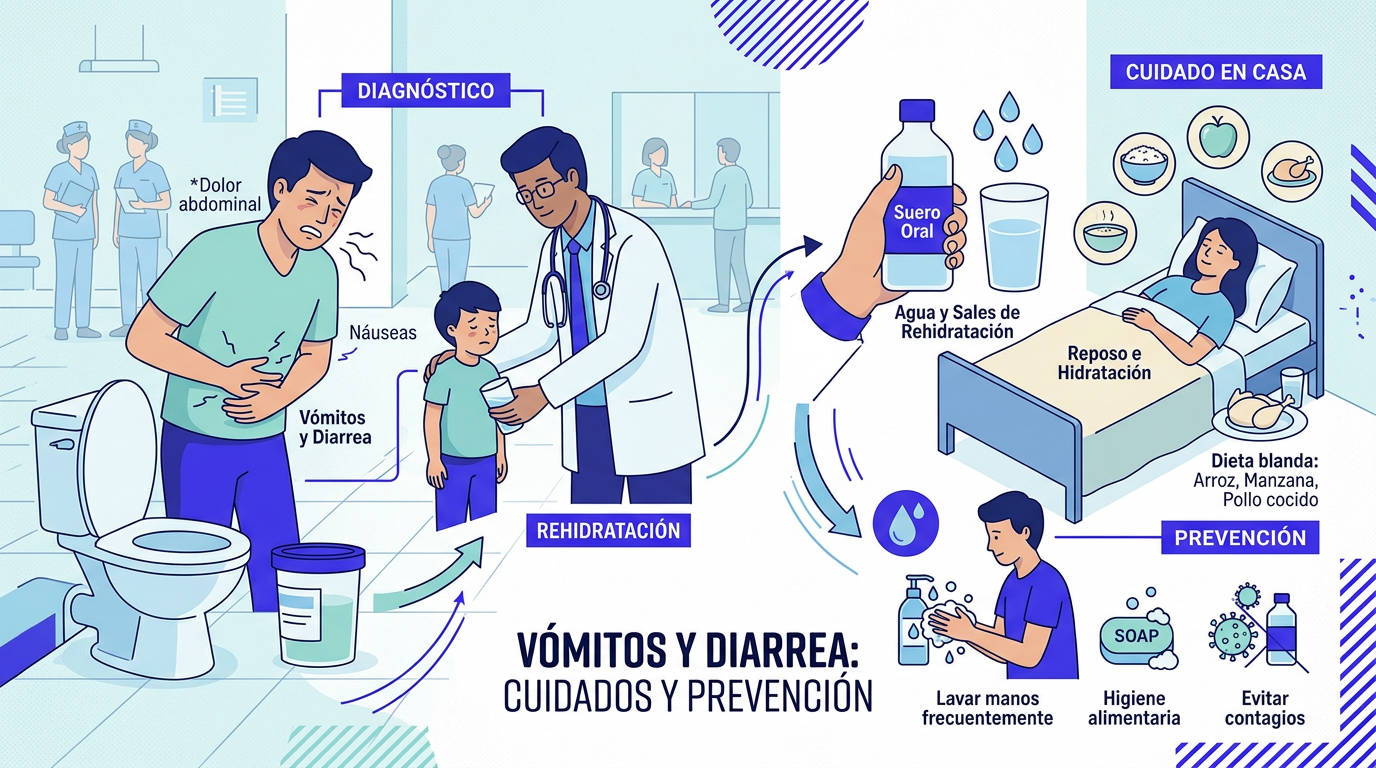 Vómito y Diarrea: Cómo Evitar la Deshidratación y Cuándo Buscar Atención