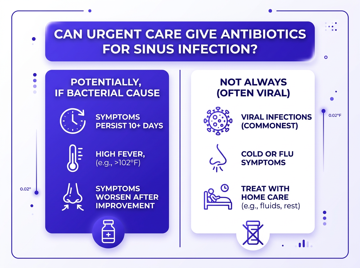 can urgent care give antibiotics for sinus infection symptom guide