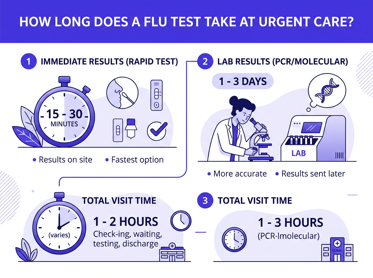 how long does a flu test take at urgent care symptom guide