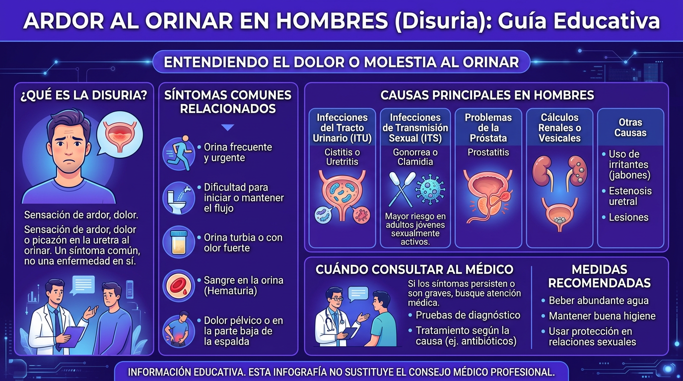 ardor al orinar hombre