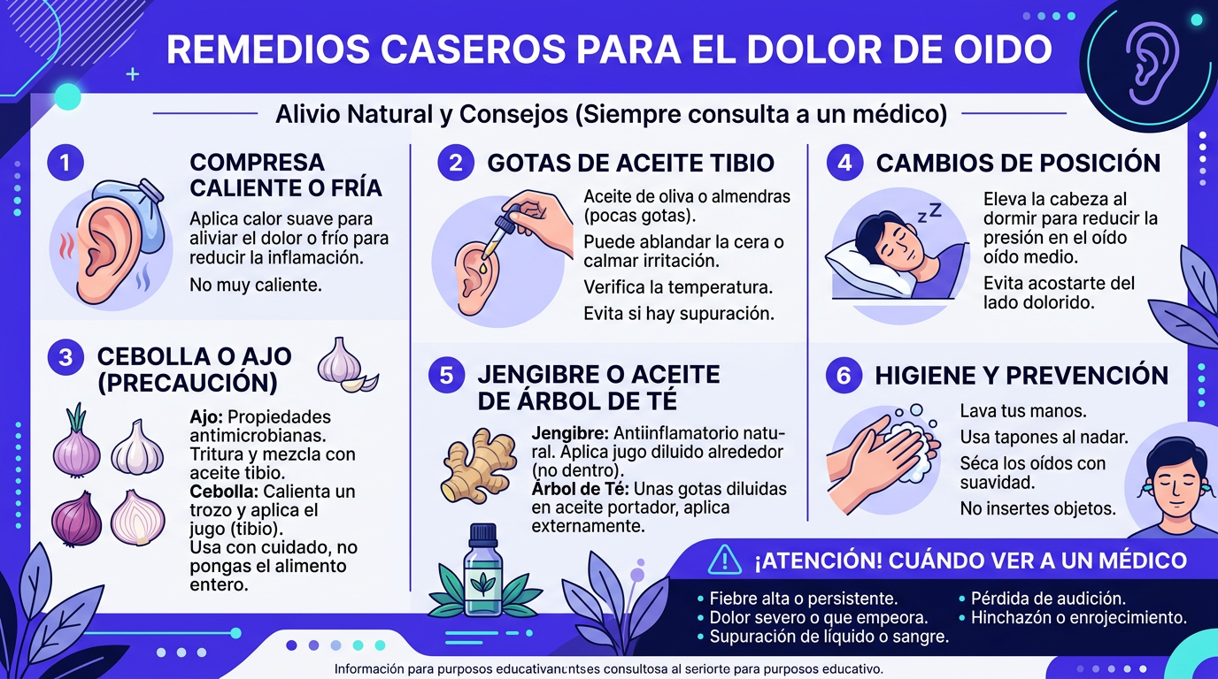 remedios caseros para el dolor de oido
