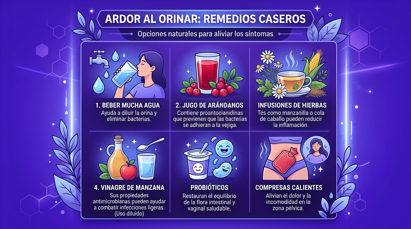ardor al orinar remedios caseros
