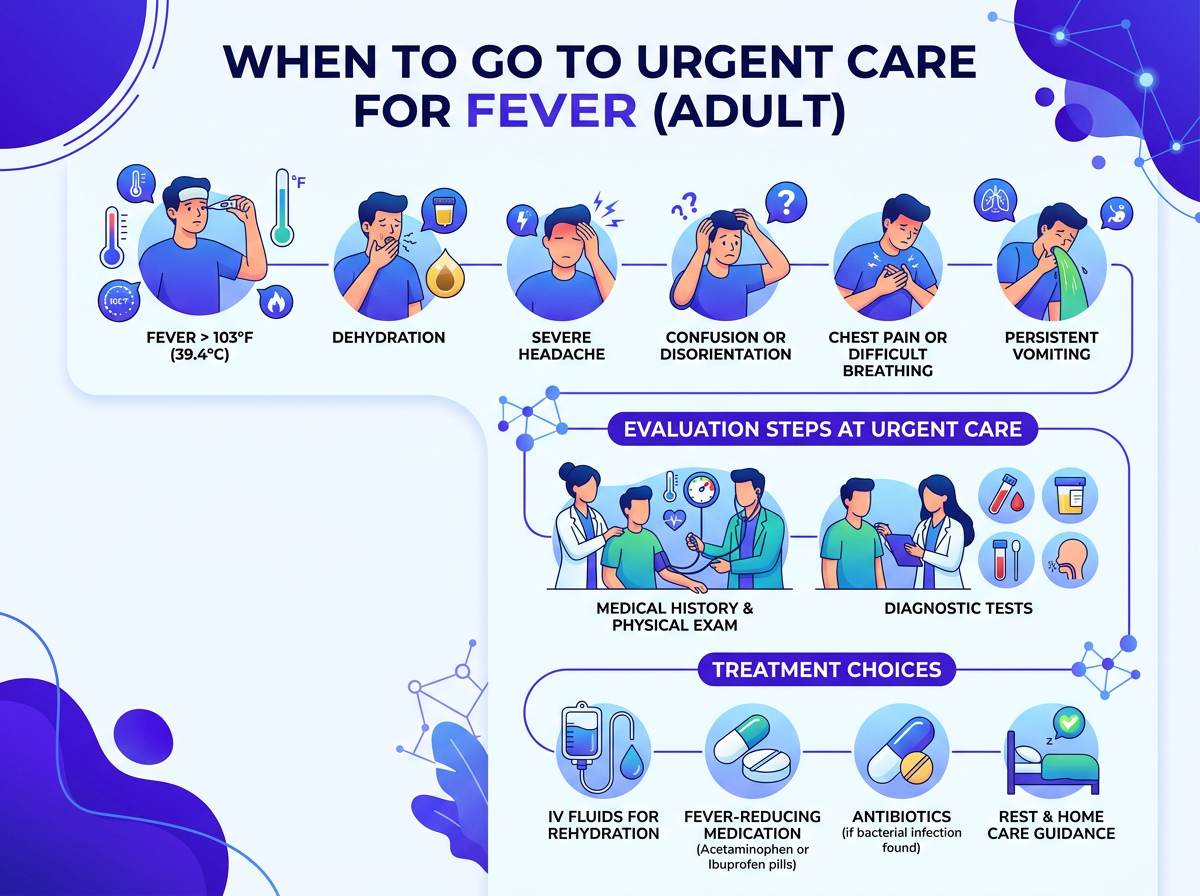 CityHealth San Leandro when to go to urgent care for fever adult