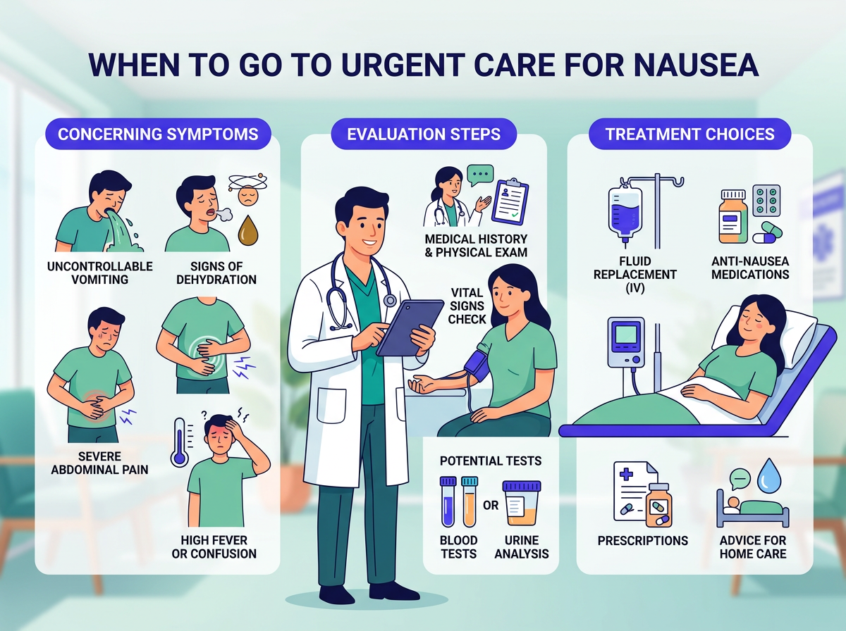 CityHealth San Leandro when to go to urgent care for nausea