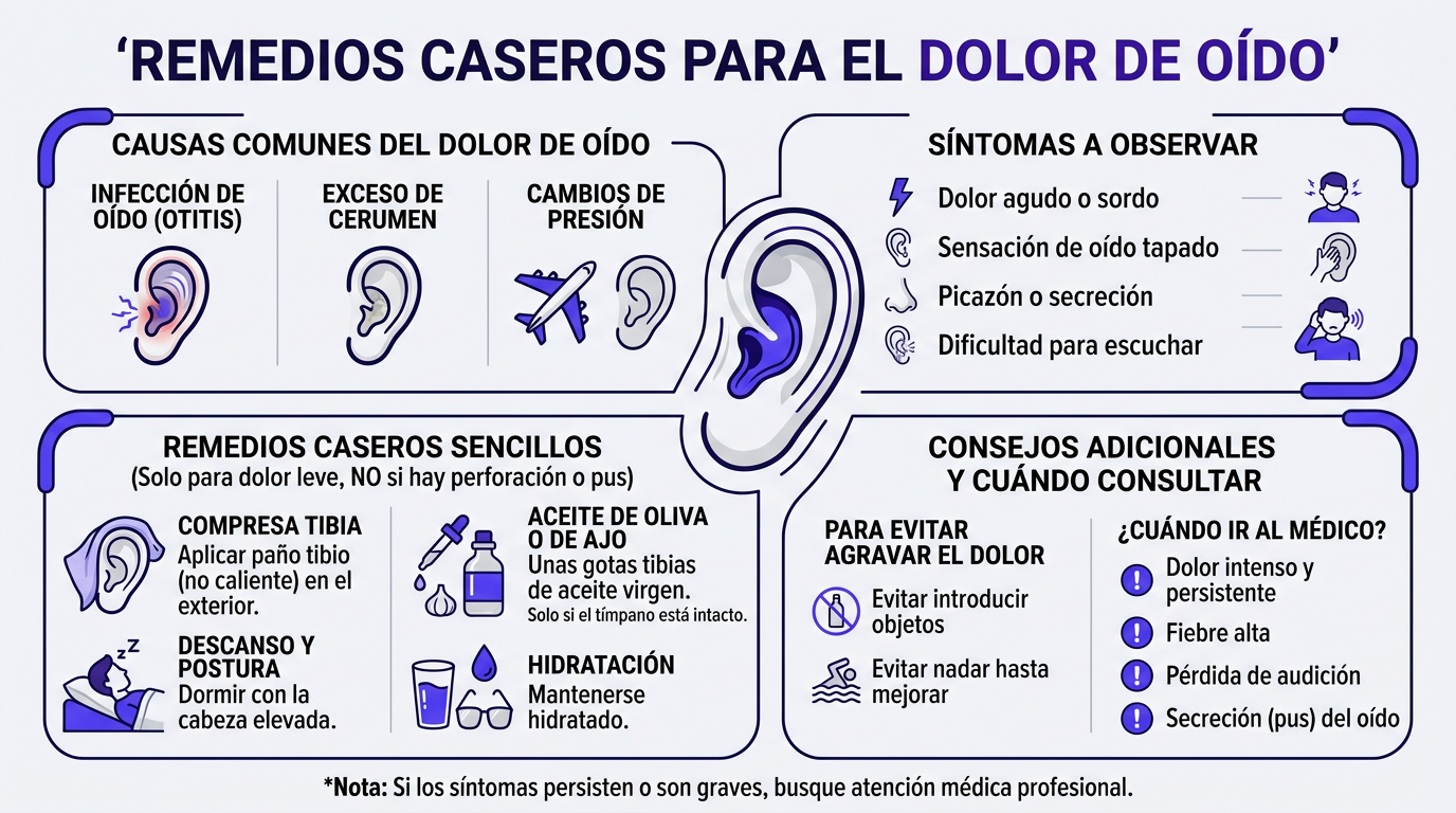 remedios caseros para el dolor de oido