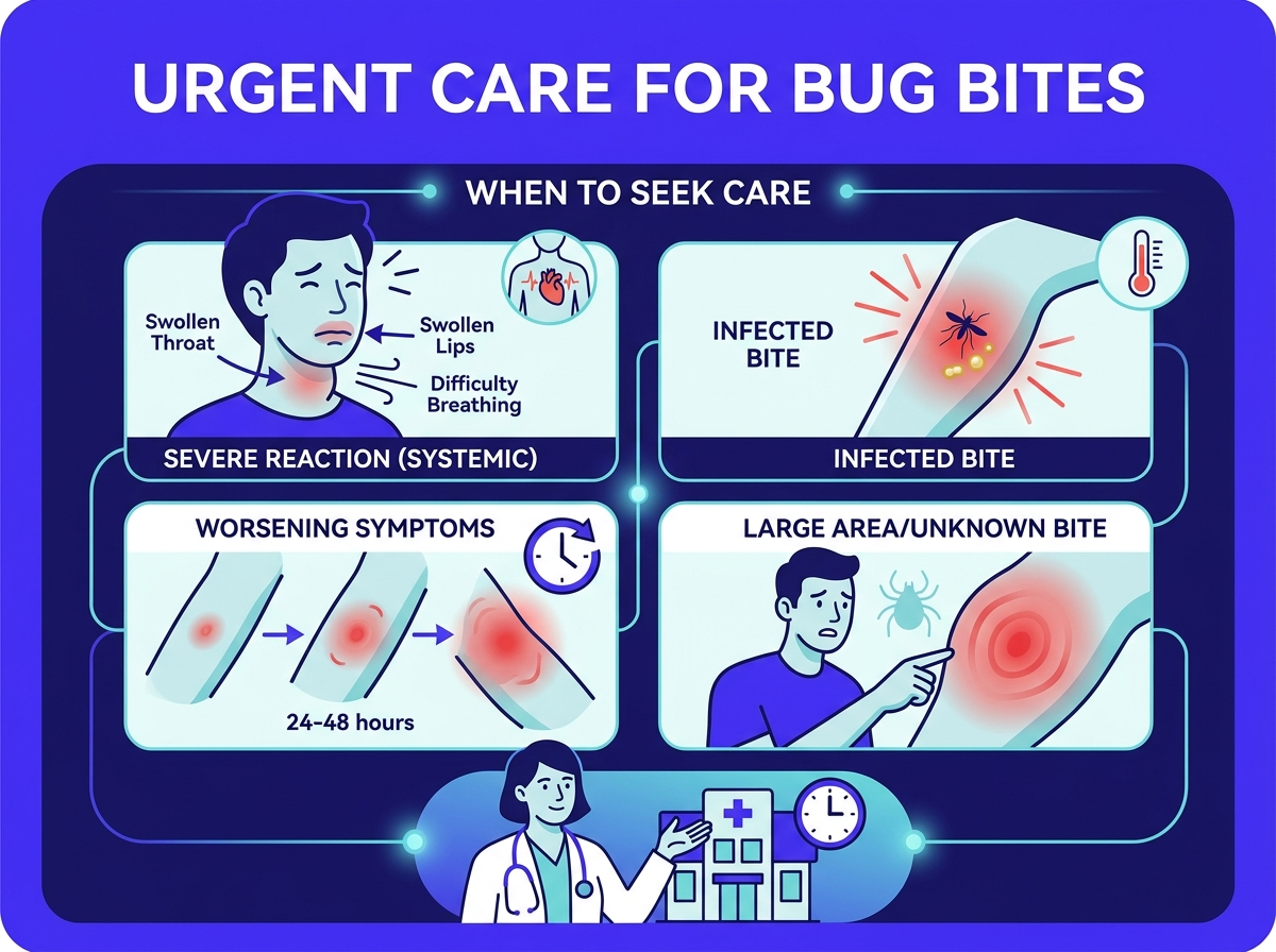 When to seek urgent care for urgent care for bug bites