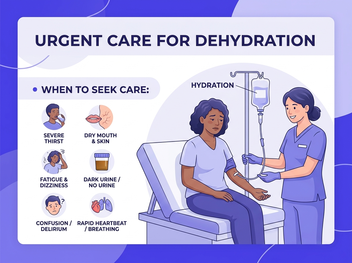 When to seek urgent care for urgent care for dehydration