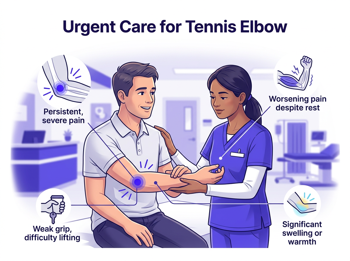 When to seek urgent care for urgent care for tennis elbow