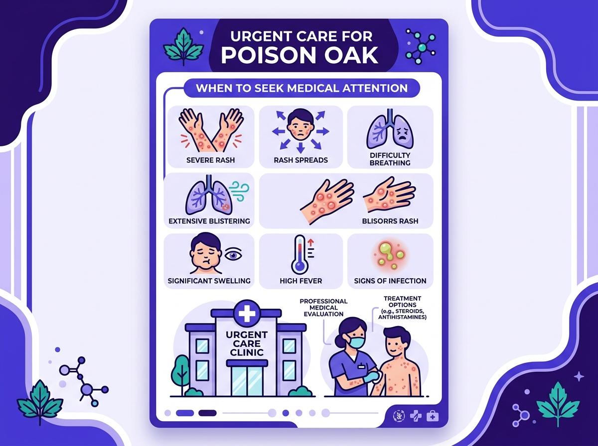 When to seek urgent care for urgent care for poison oak