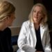 Dermatologist talking with a patient during a dermatology appointment in Oakland